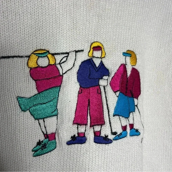 Van Heusen For Her Vintage Ladies Golf Crew Neck Sweater Size Small - Picture 5 of 9